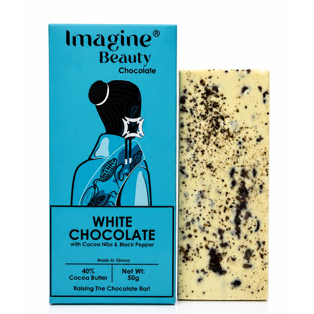 White Chocolate with Cocoa Nibs & Black Pepper